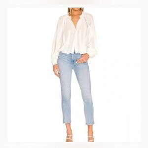 Mother the mid rise dazzler flood sweet petals wash size 27 style 10526-686